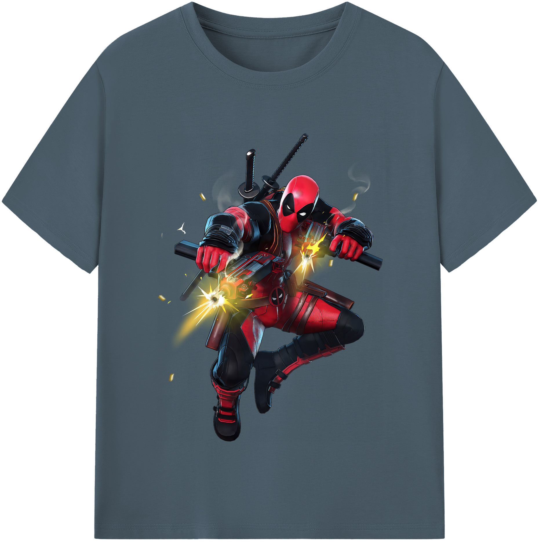 （画像用） Deadpool デッドプール 綿100％半袖Tシャツ（フロントプリント）